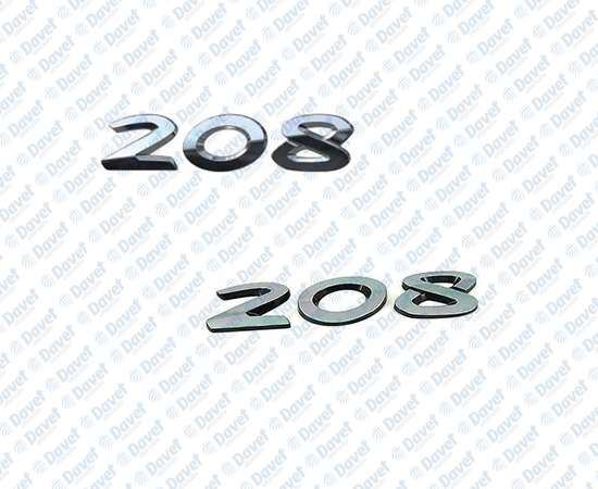 ERL E9673873080 Bagaj Kapak Yazisi - 208 - Peugeot 208 12-19